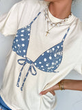Polka Dot Bikini Top Tee