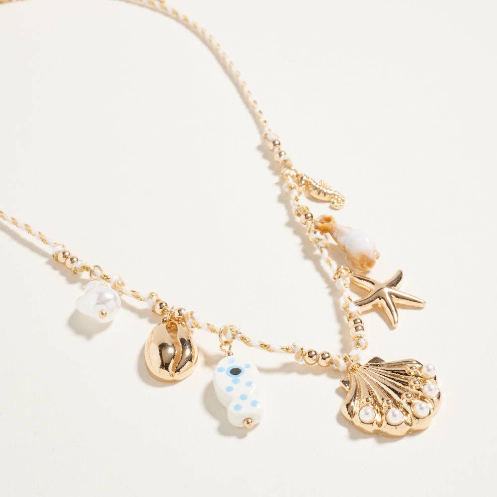 18 Inch Beach Charms Pendant Necklace