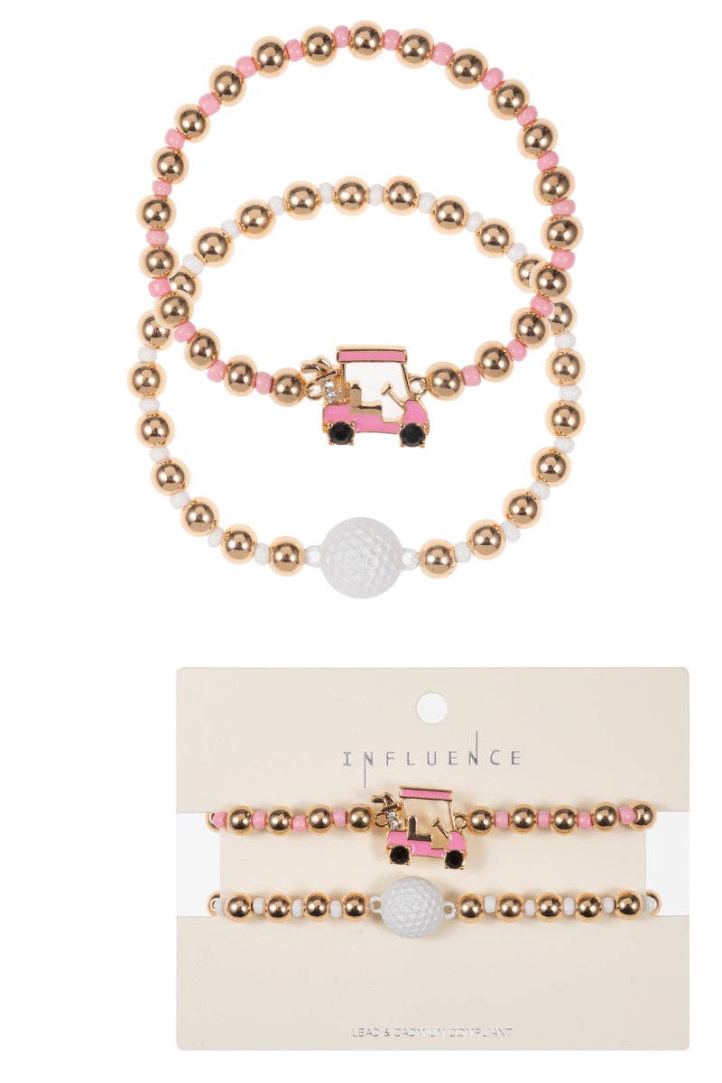 Golf Cart Bracelet Set