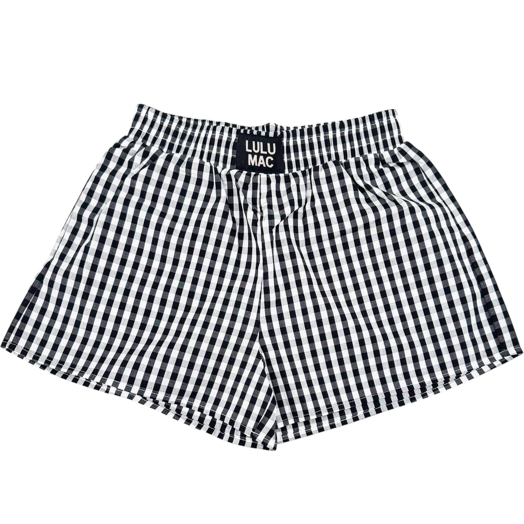 Black Gingham Boxer Short
