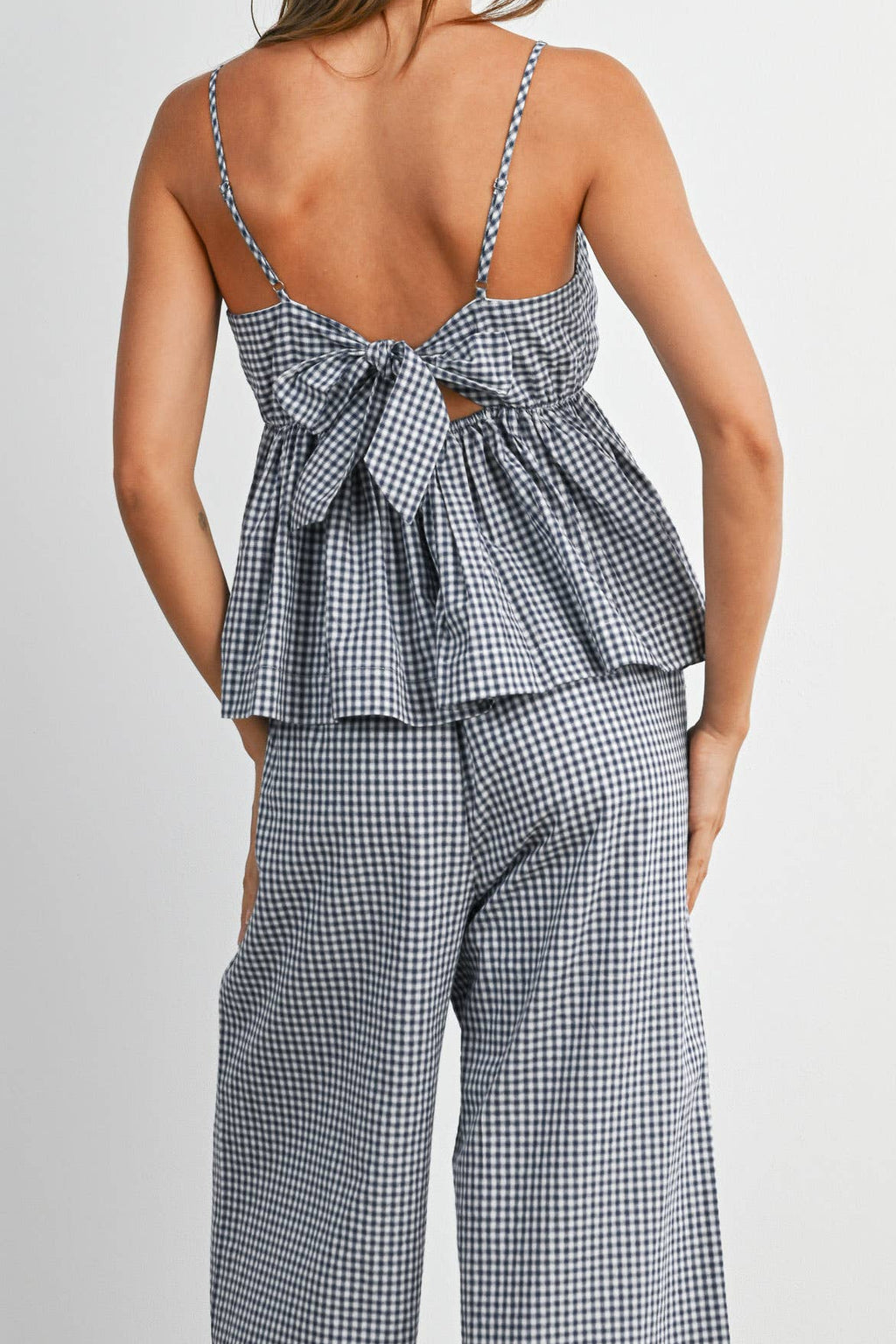 Gingham Bow Top