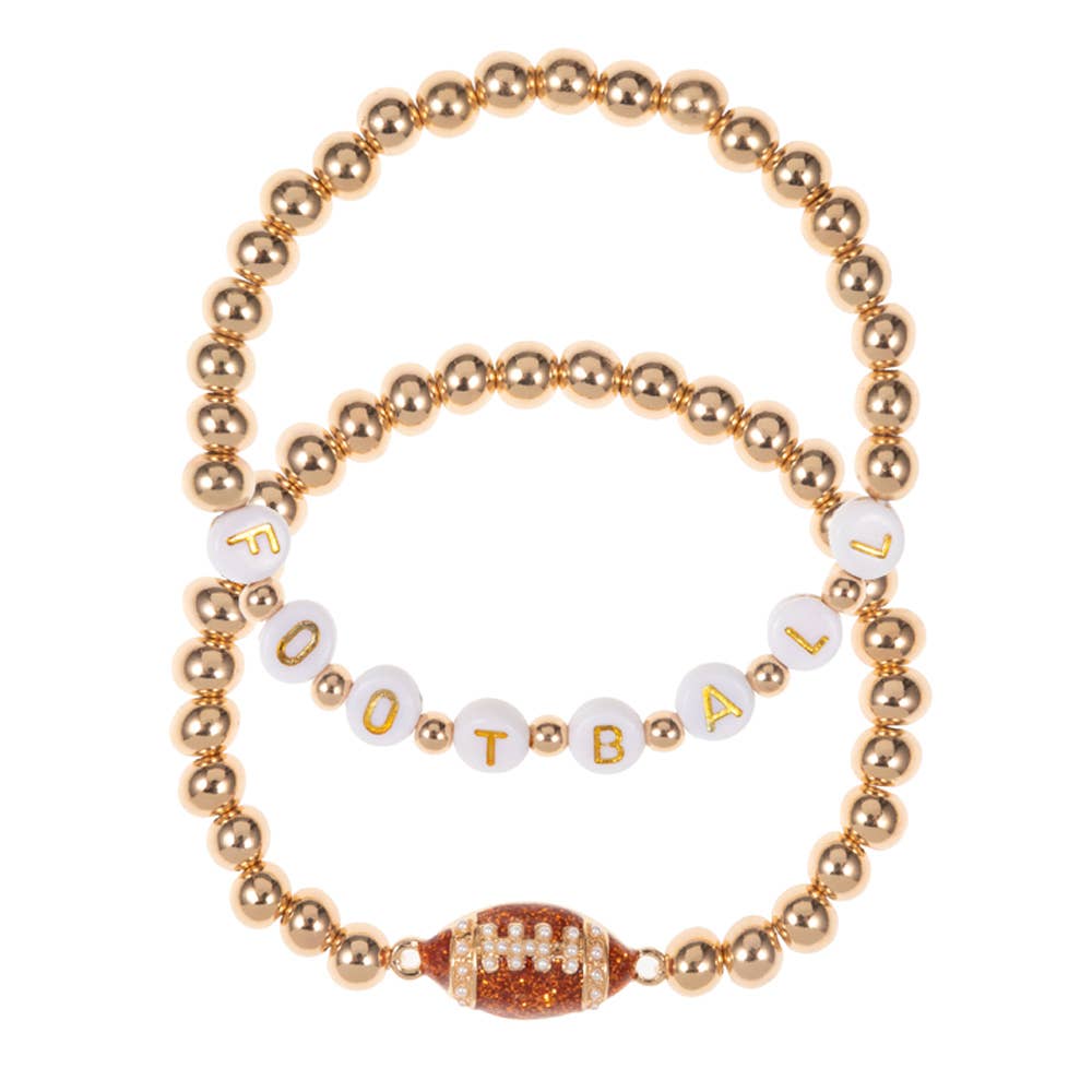Football Beaded Bracelets