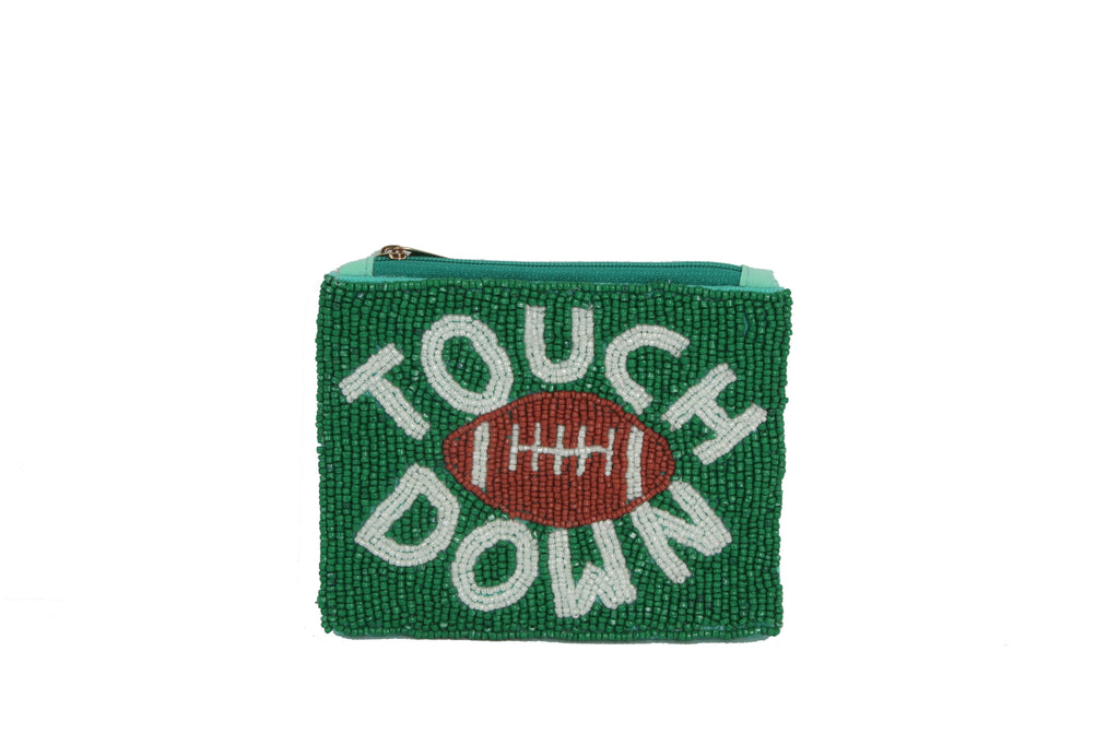 Beaded Touch Down Coin Purse