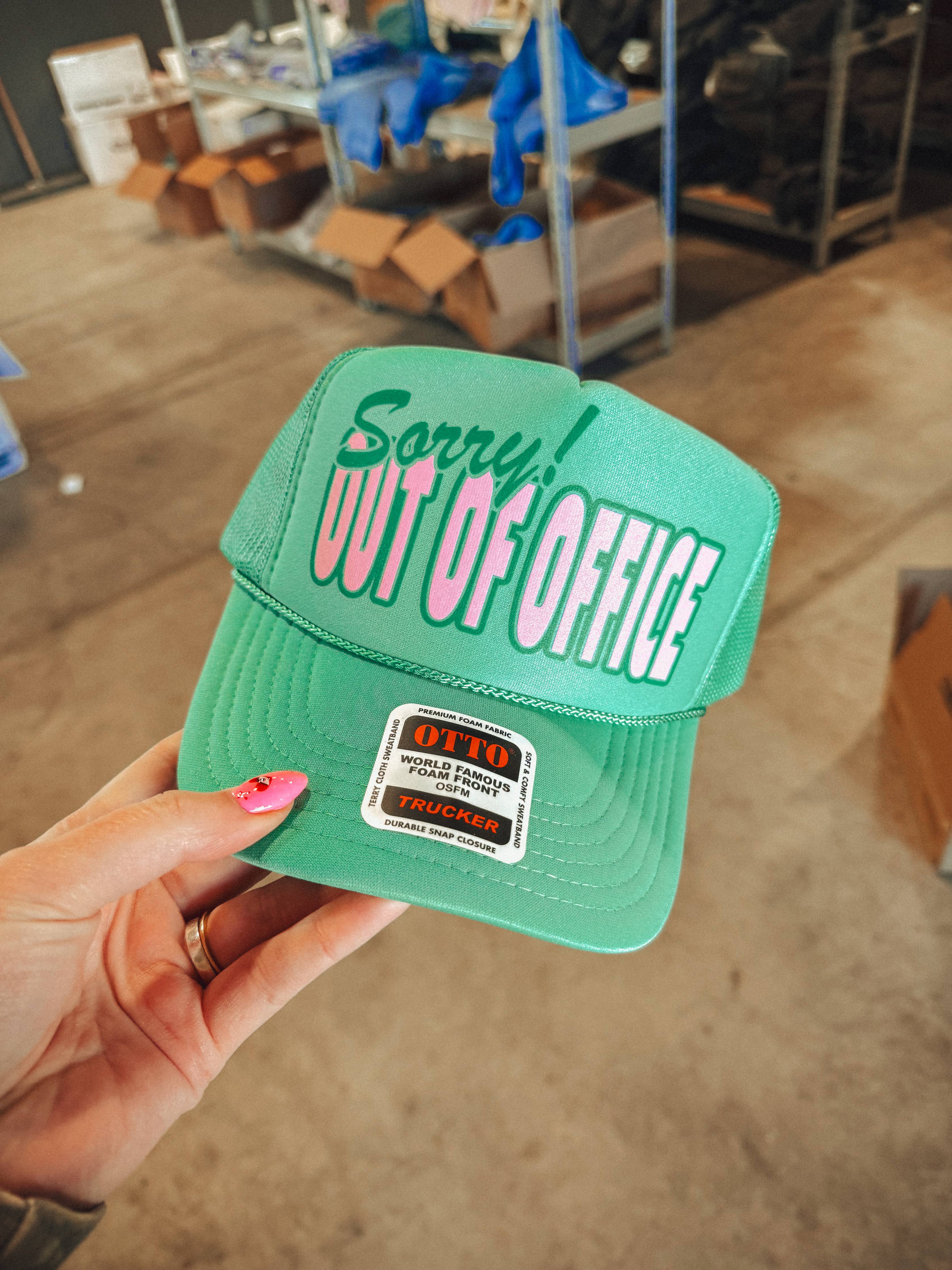 Sorry! Out of Office, Vacation Trucker Hat