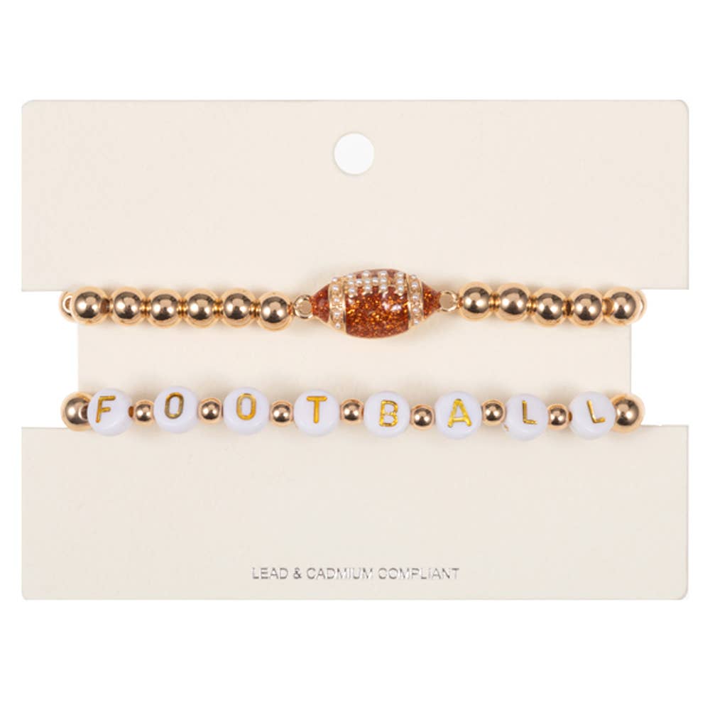 Football Beaded Bracelets