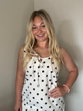 Polka Dot Denim Dress