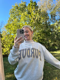 Purdue Gingham Mockneck