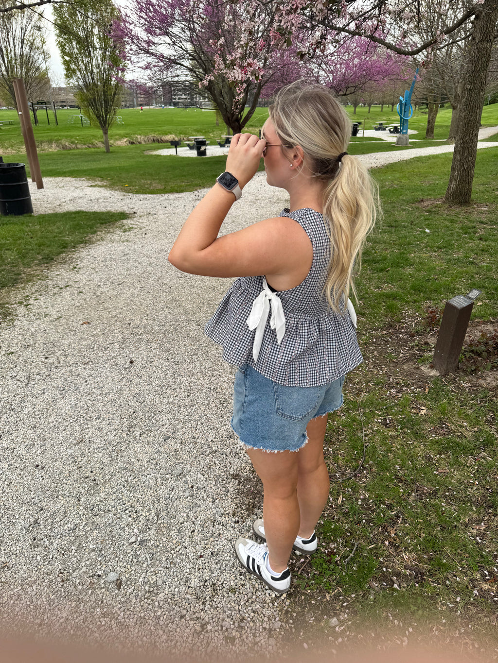 Sky Meadow Peplum Top