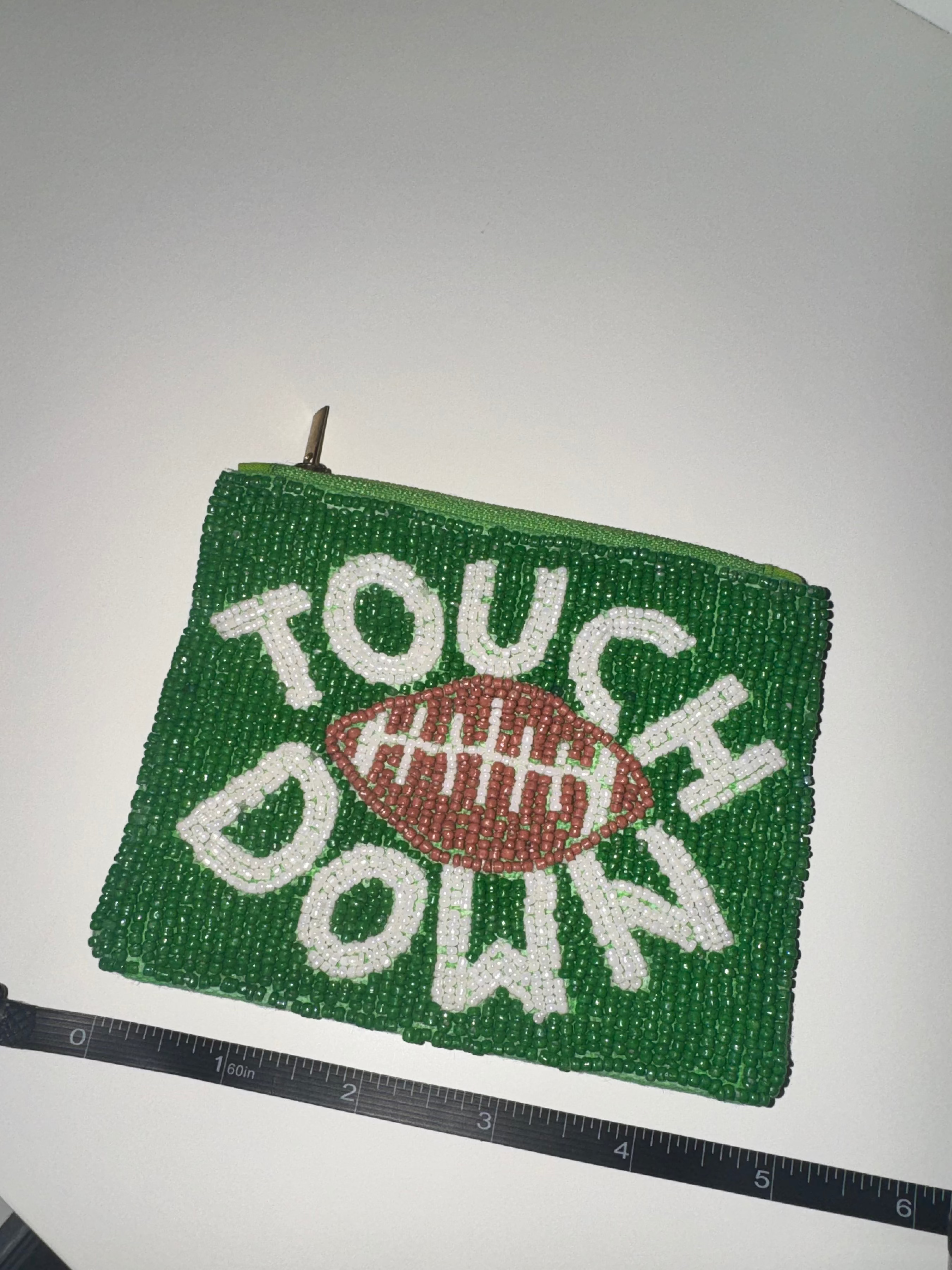 Beaded Touch Down Coin Purse
