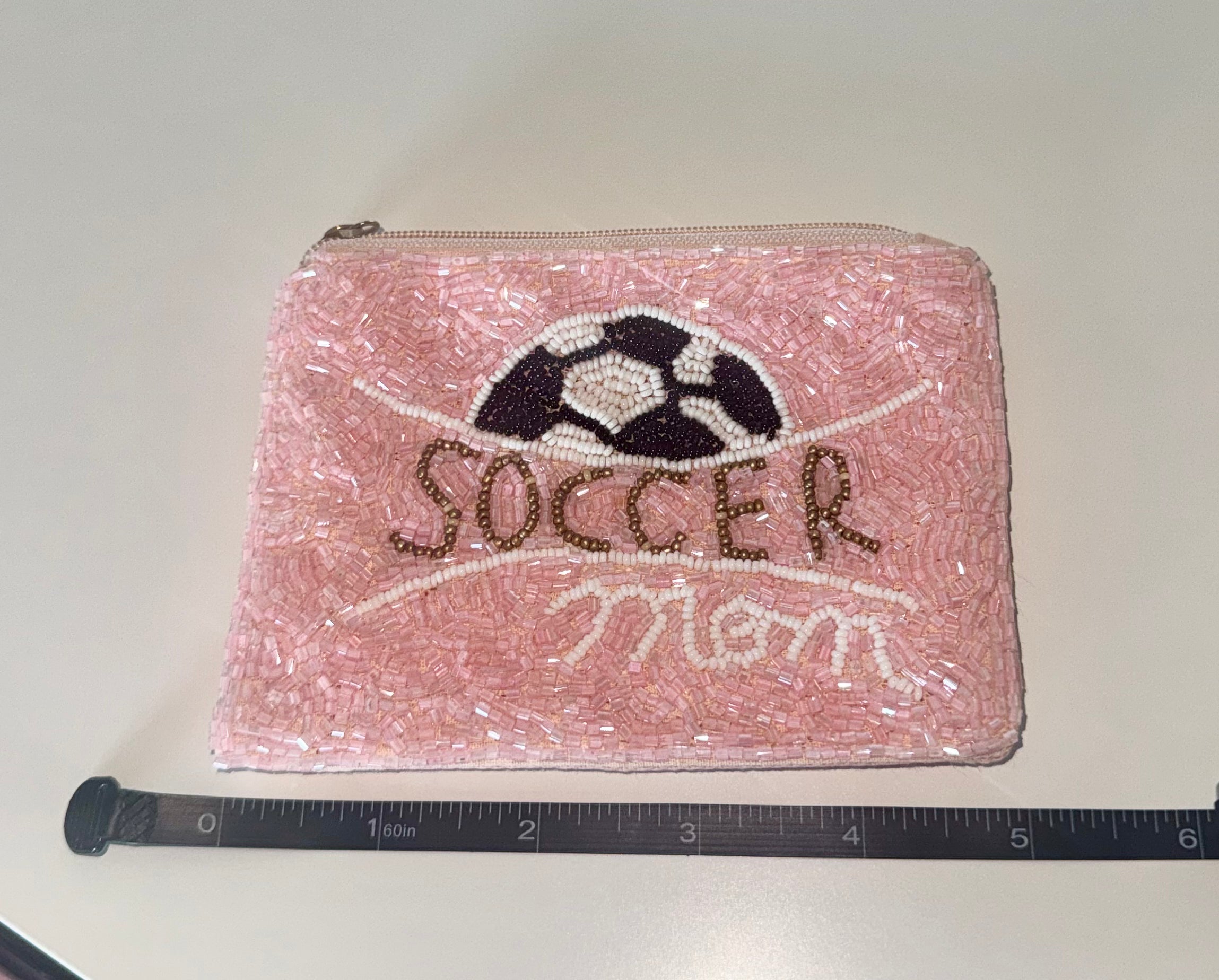 Beaded Soccer Mom Coin Purse