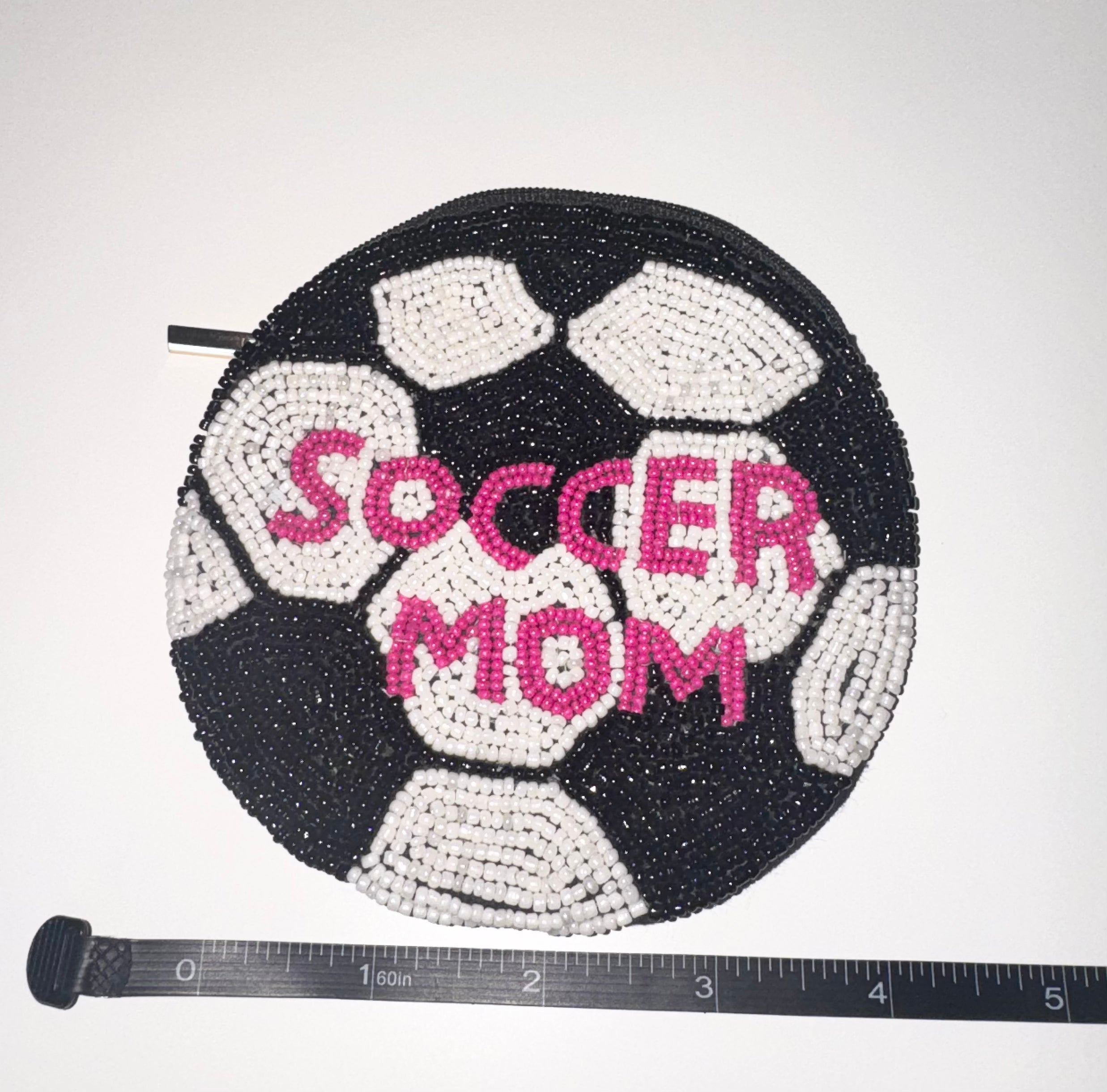 Beaded Soccer Ball Coin Purse