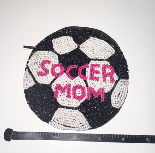 Beaded Soccer Ball Coin Purse