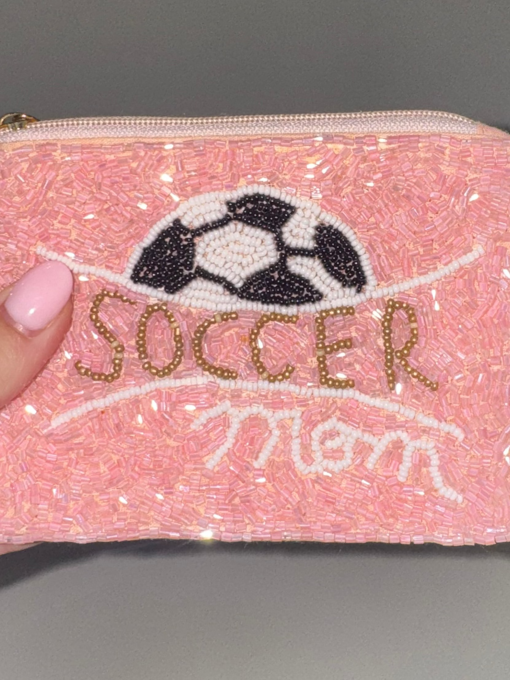 Beaded Soccer Mom Coin Purse