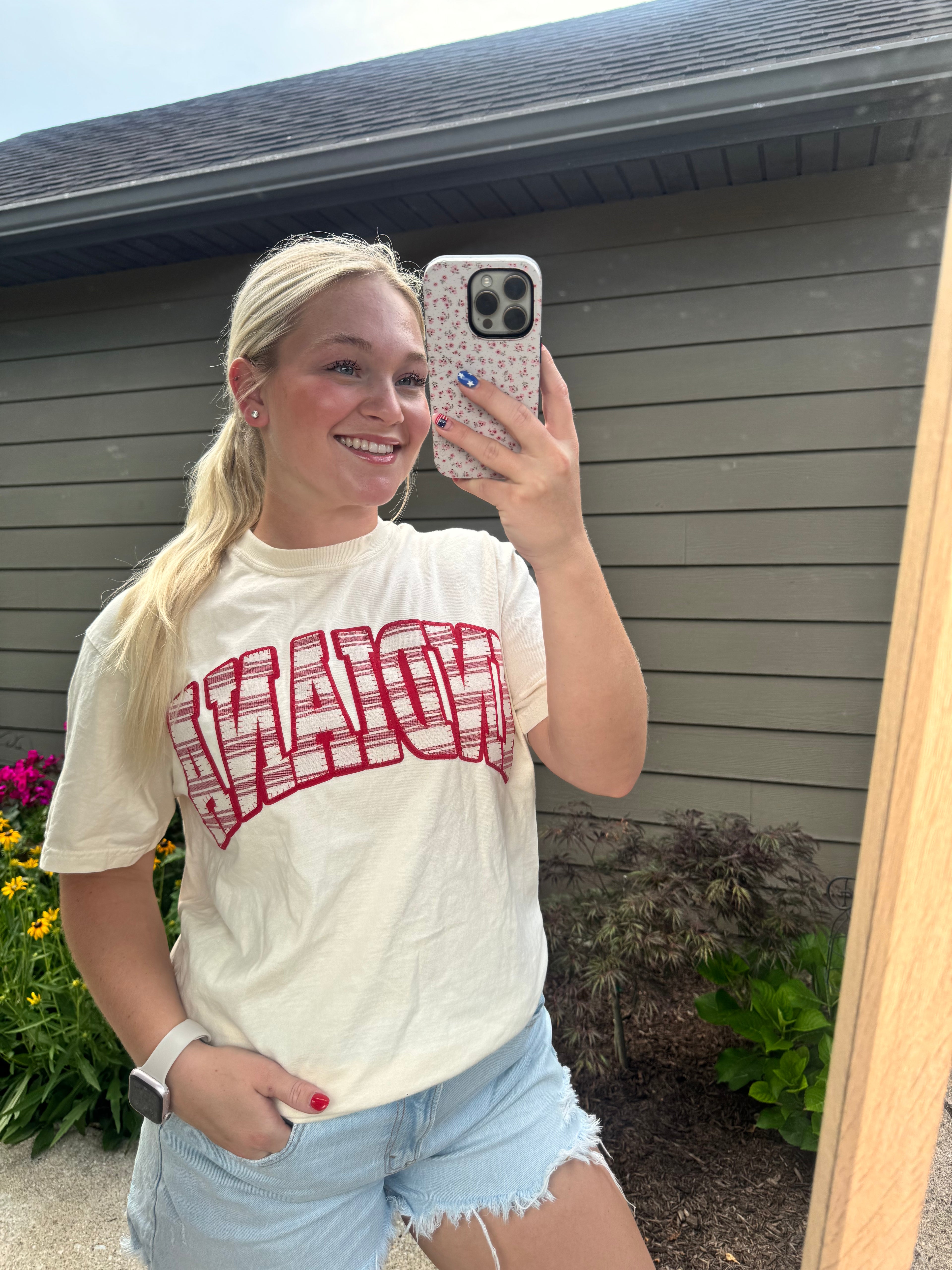 Embroidered Striped Indiana Top