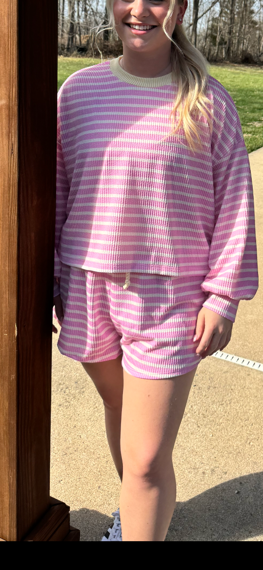 Striped Knit Set