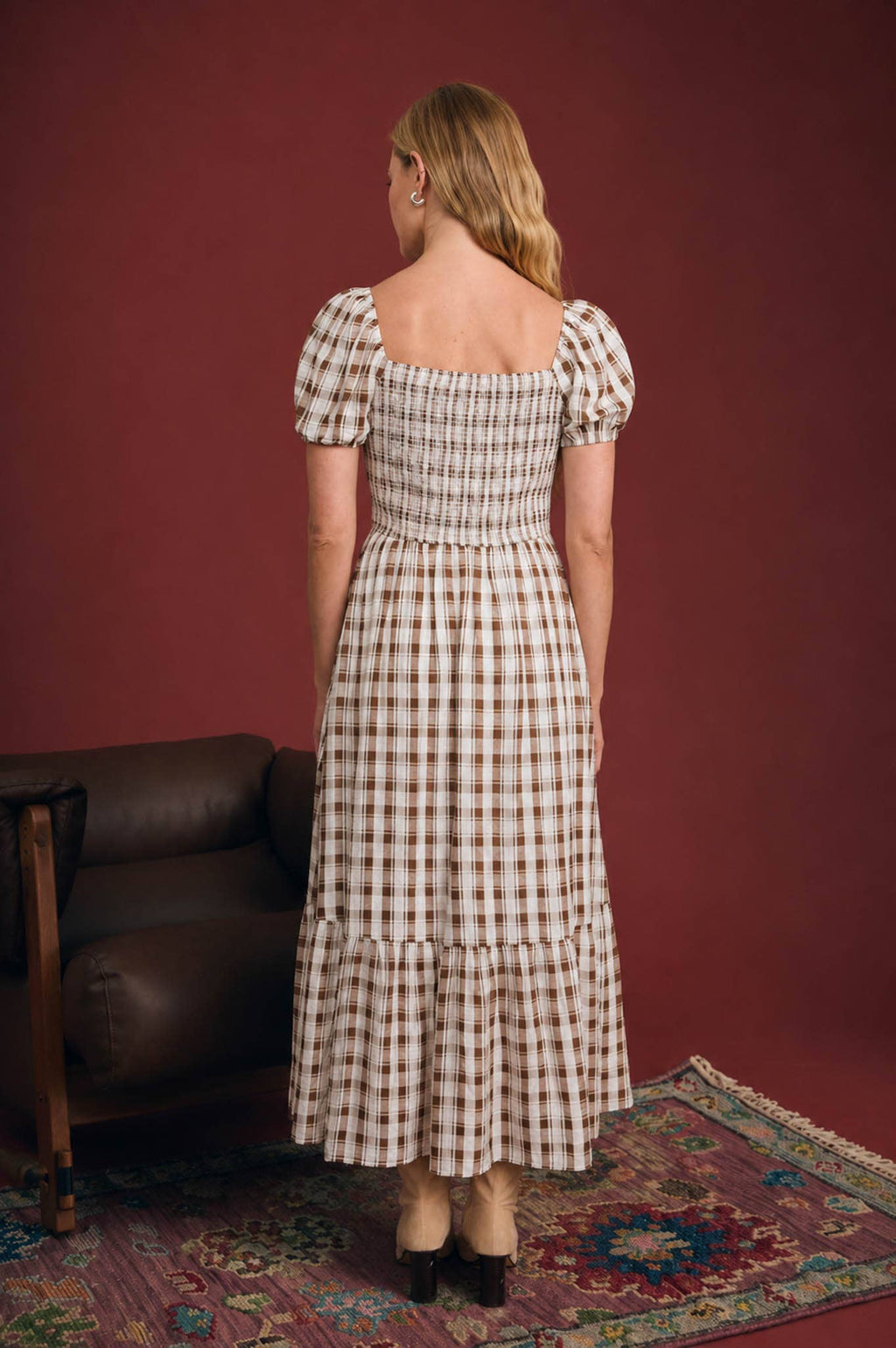 Plaid Midi Dress