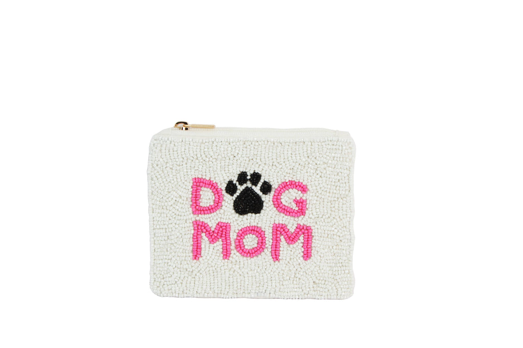 Beaded Dog Mom Coin Purse