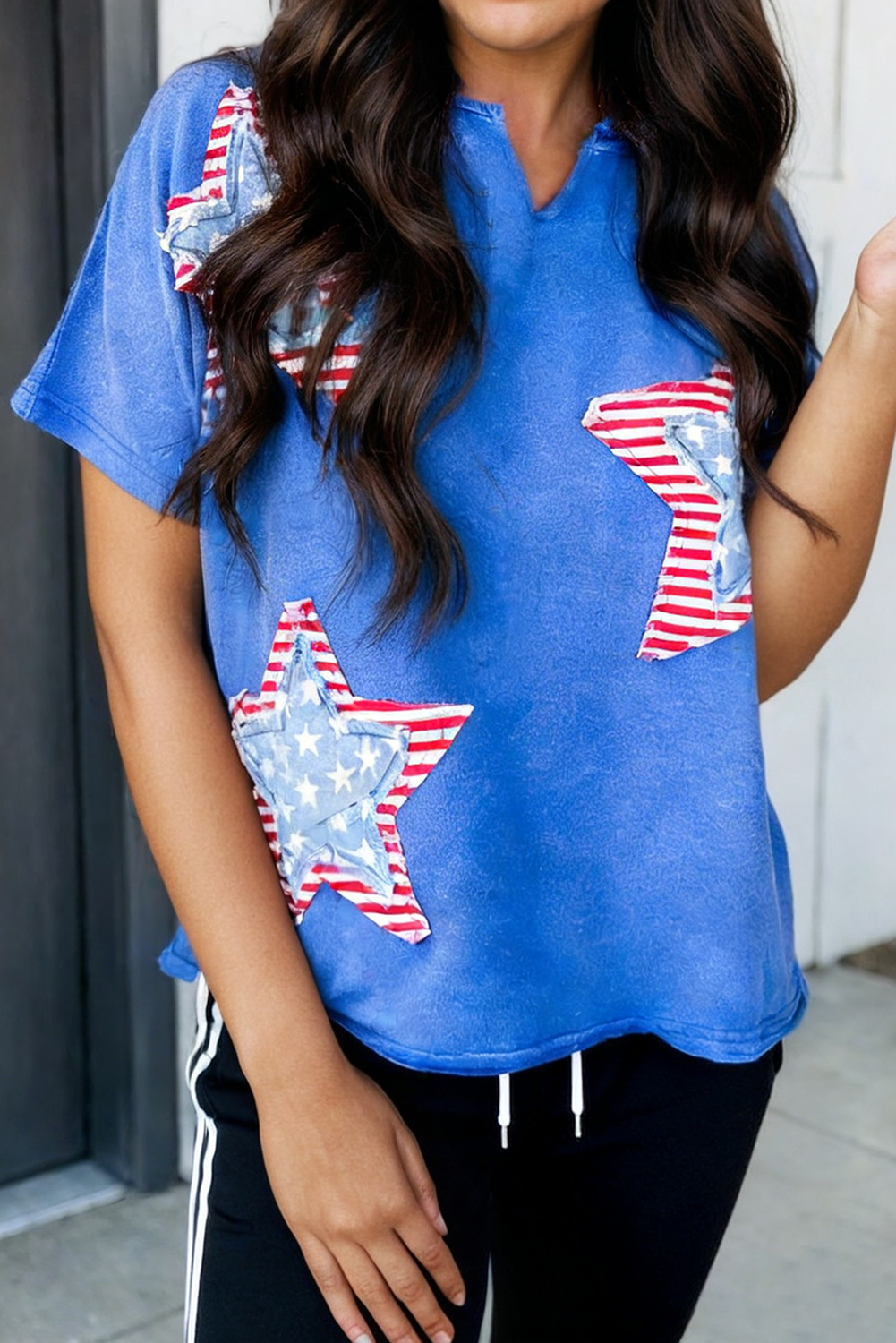 Star Patched Mineral Washed Tee