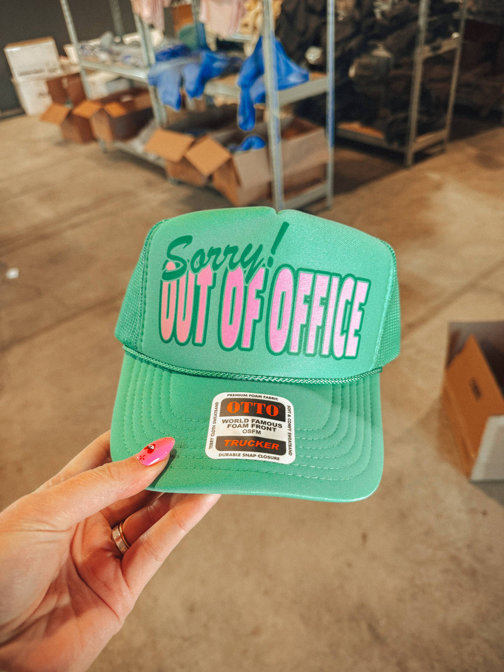 Sorry! Out of Office, Vacation Trucker Hat