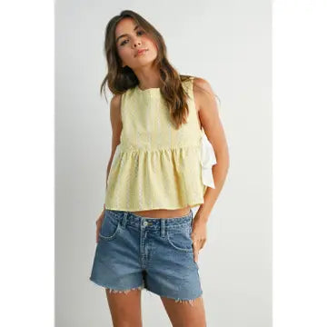 Sky Meadow Peplum Top