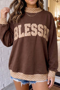 Blessed Polka Dot Mock Neck